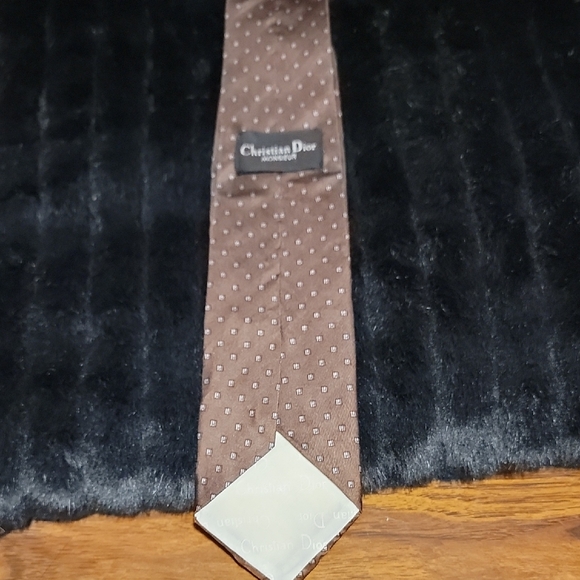 Christian Dior Monsieur Vintage Silk Tie | 60s–70s Designer Classic - Picture 3 of 4